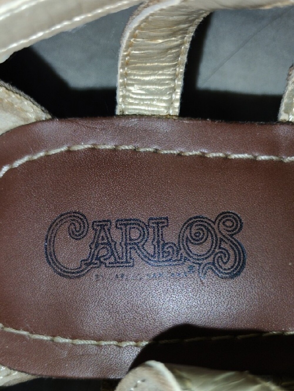 Carlos Santana Boho Lace Up Gladiator Sandals Neutral Strappy Low Wedge Heels - Picture 8 of 15